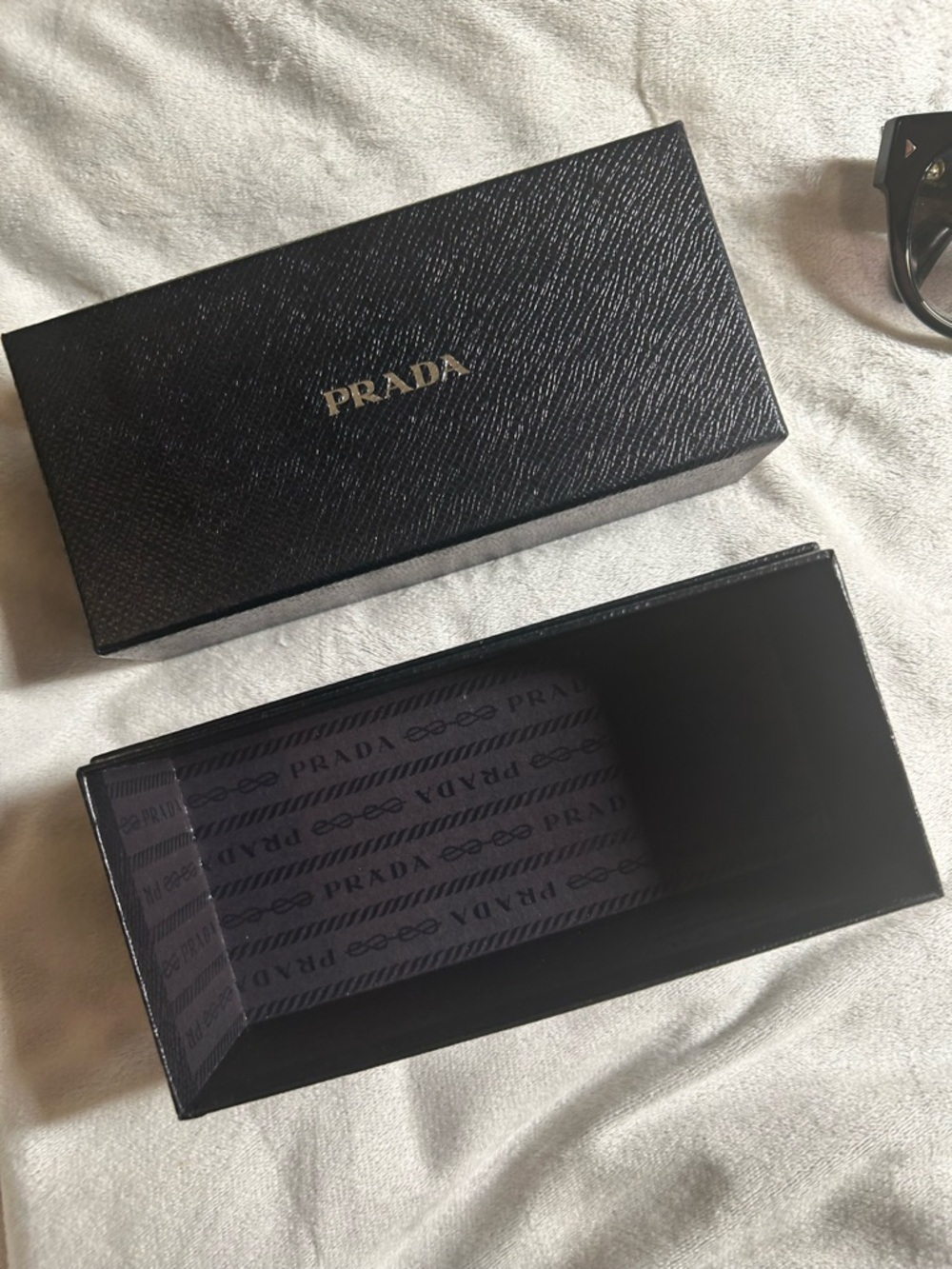 Prada Women's Black Cat-Eye Sunglasses with Smoke Lenses - Picture 6 of 9